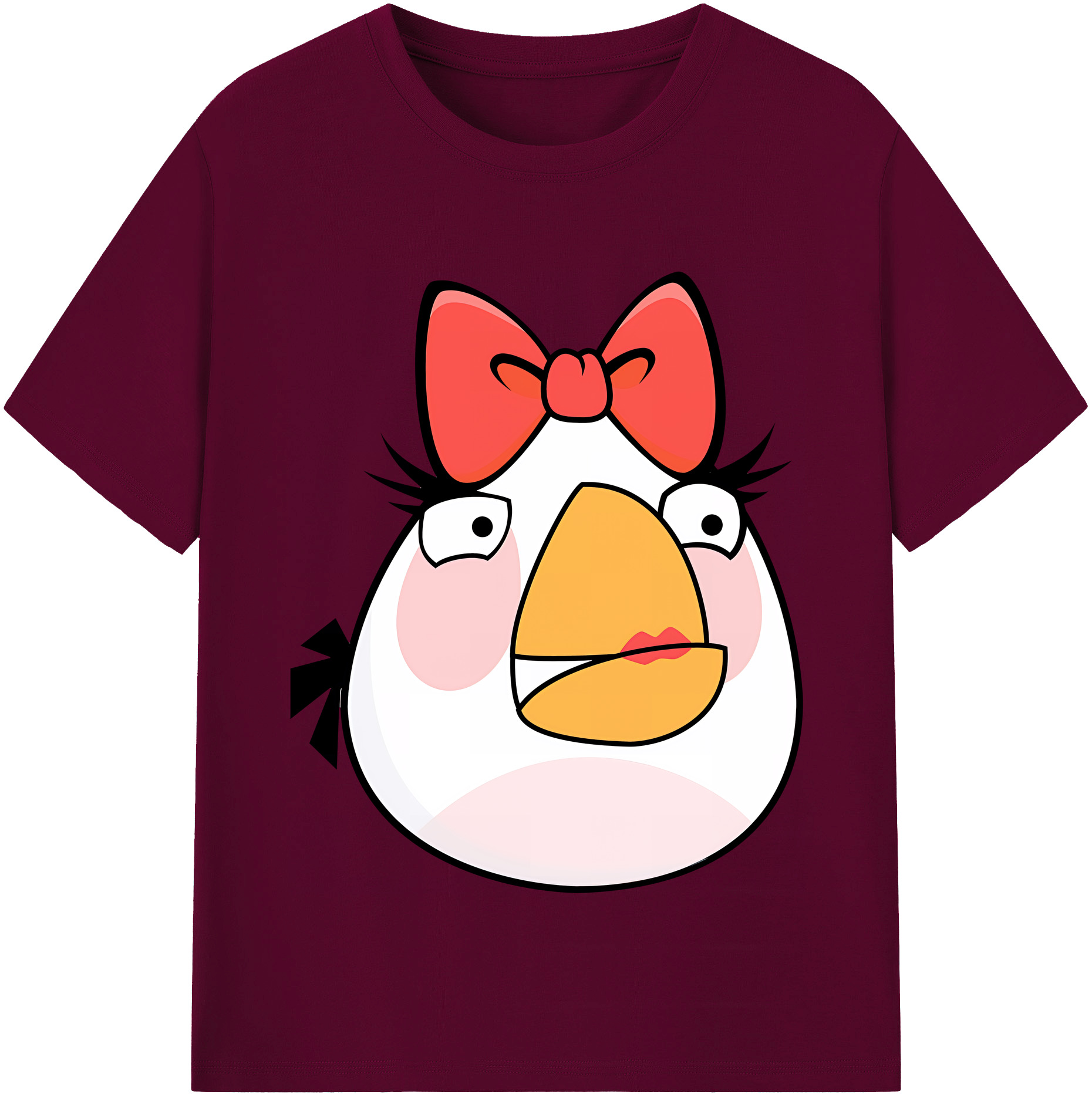 （画像用） Angry Birds アングリーバード レディースカジュアルプリントTシャツ（綿100％）